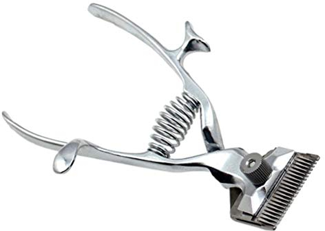 POPETPOP Haarschneider Manueller Hund Katze Haar Rasierer Clipper Friseur Haarschneidemaschine (Silber)