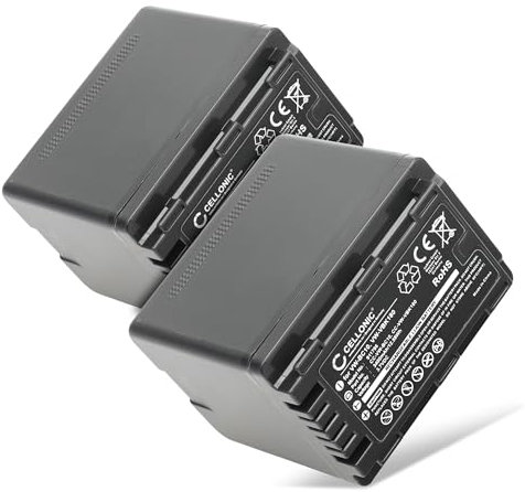 subtel, Battery for Camera, compatible with Panasonic HC-VX870, VW-VBK180, SDR-S50, HDC-SD40 (3.7V, 3400mAh) 2 Pieces