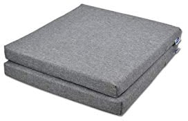 Rollmayer 2er Set Stuhlkissen Stuhlauflage Sitzkissen Sitzpolster Auflage für Stühle in Haus und Garten Kollektion Melange (Grau 68, 40x40x4cm)