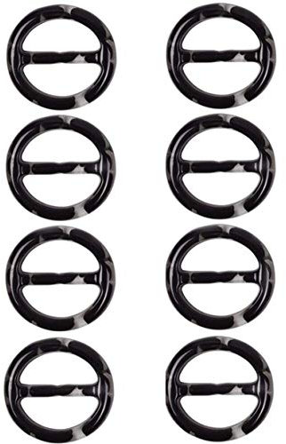 8 Stück 2,5 cm runde Harz-Kunststoff-Seidenschal-Schnallen-Clip Schal-Ring-Halter für Seiden-Halstuch, Kleidung, T-Shirts, Knoten-Verschluss, Ringschnalle, Dekoration für Frauen und Mädchen