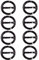 8 Stück 2,5 cm runde Harz-Kunststoff-Seidenschal-Schnallen-Clip Schal-Ring-Halter für Seiden-Halstuch, Kleidung, T-Shirts, Knoten-Verschluss, Ringschnalle, Dekoration für Frauen und Mädchen