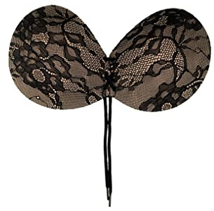 Bye Bra Reggiseno Lace-It, Reggiseno Rotondo, Reggiseno in Pizzo, Reggiseno Adesivo, Reggiseno Push-Up, Reggiseno Senza Spalline E Senza Schienale, Reggiseno Appiccicoso, Coppe A-E, Beige E Nero