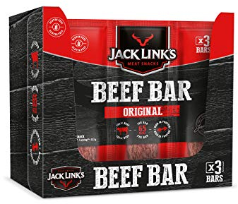 Jack Links Protein Riegel Beef Original – 30er Pack (30 x 22,5 g) – Low Carb Proteinriegel - Eiweißriegel - Protein Bar - Energieriegel - Snack für unterwegs und im Gym, Fitness - High Protein Snack