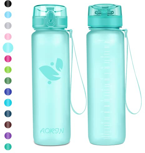 AORIN Gourde Sport - 1L - BPA-Free & Anti-Fuite Flip/Appliquer à Bouteille d'eau pour Enfant,Adultes,Salle de Sport, Sport de Plein air