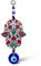 MYSTIC JEWELS Hamsa Hand der Fatima aus Holz mit türkischem Auge für Glück und Energie zu Hause (Farbe 2)