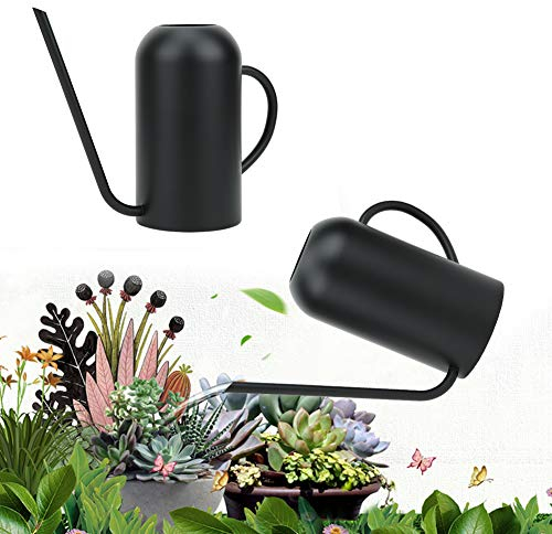 Regadera de 1,5 l de Acero Inoxidable, regadera de Pico Largo, Maceta para Flores de jardín, Plantas, Herramienta de riego Bonsai