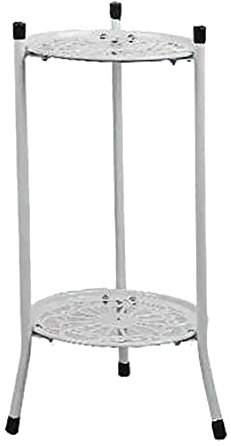 Doumneou Supporto per Piante nel Vaso Elegante nel Metallo Un Due Strati Supporto per Piante nel Vaso Supporto per Piante per Interni Ed Esterni A