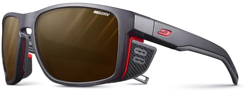 Julbo Herren Shield Sunglasses, Schwarz/Orange, Einheitsgröße