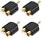 Greluma 4 Stk 3,5 mm RCA Cinch Splitter, 3,5 mm Stereo-Stecker auf Dual-Cinch-Buchse-Audioadapter
