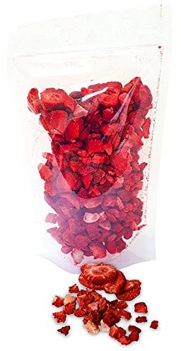 Freeze Dried Fruit: Confectious Freeze Dried Strawberry Pieces (40g) - Premium, 100% Natural, No Added Sugar, Preservatives, Raw Strawberry Bits for Baking, Cake Decorations, Dessert, Yogurt, Porridge