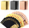 Zayvor Roségold Goldfolie & Schwarzer Spielkarten Schwarze Wasserdichtes Pokerkarten Profi Premium Spielkarten Zauberkarten Wasserfeste Pokerkarten Plastik Texas Holdem Poker Spielkarten Spiel Cards