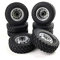 AXspeed 6 Stück Metall Vorder Hinterrad Felgen Reifen Set für 1/14 Tamiya Trailer Tractor Truck Climbing Car
