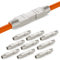 hb-digital 10x Cat.7 LSA werkzeugloser Netzwerkkabel verbinder CAT 7 STP feldkonfektionierbare Kupplung Adapter Verlängerung für LAN Verlegekabel Ethernet Installationskabel