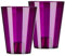 Tymar Orchideentopf Übertopf, 2er-Pack, transparent, Blumentopf, Blumenkübel für Orchidee, Pflanzentopf aus Kunststoff, Moderne, schlanke, Runde Form, STOOKPS001 (Violett Transpartent, ø 12 cm)
