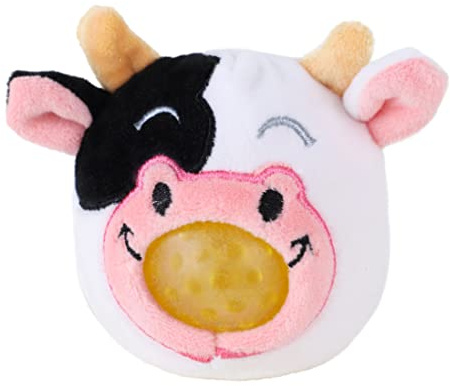 Toyland® 8 cm Furry Farm Animal Jelly Squeezers - Neuartiges Kinderspielzeug (Kuh)