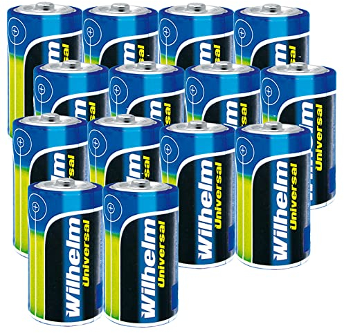 14 x Mono D Universal Wilhelm Alkaline Batterien LR20 1,5V