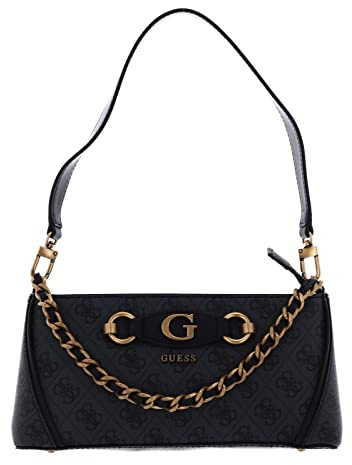 GUESS Damen Schultertasche Izzy Coal Logo