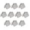 sourcing map 100Pcs Ribbon Crimp Clamp Ends, 8mm Bookmark Pinch Cord End Clasps for DIY Craft Making, Silver White