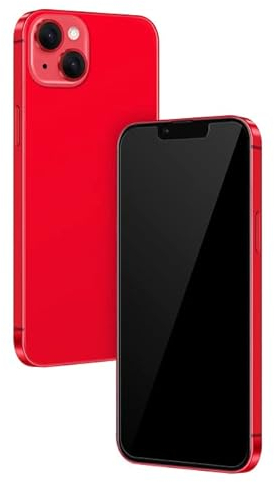 Ohne Logo - Nicht funktionierende Nachbildung 1:1 Telefon Dummy Display Telefon Modell für Phone 14 Plus Fake Modell Spielzeug 14 Plus Rot Blackscreen