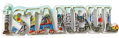 Istanbul Türkei 3D-Buchstaben Kühlschrankmagnet Souvenir Geschenk, Kunstharz, handgefertigt, Istanbul Kühlschrankmagnet, Heim- und Küchendekoration, Kollektion