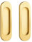 MOROBOR Tiradores ovalados autoadhesivos para puerta corrediza, 2 unidades, aleación de aluminio, sin perforaciones, para puertas corredizas de granero, ventanas, armarios (oro cepillado, 100 mm)