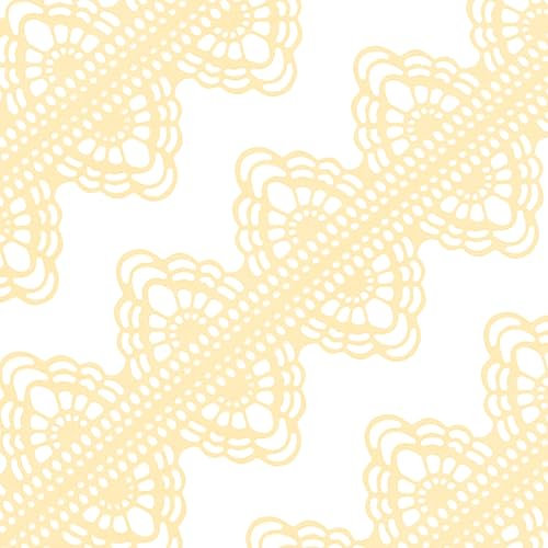 10tlg Große gebrauchsfertige Spitze Tortenband essbar Spitzenbordüre gelb