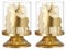 Sziqiqi Hirsch Kerzenhalter Kerzenständer Gold, Windlichthalter Moderner Teelichthalter aus Metall für Stumpenkerzen, Hurricane Kerzenleuchter Dekoration für Weihnachten Tischdeko Mantel Kamin