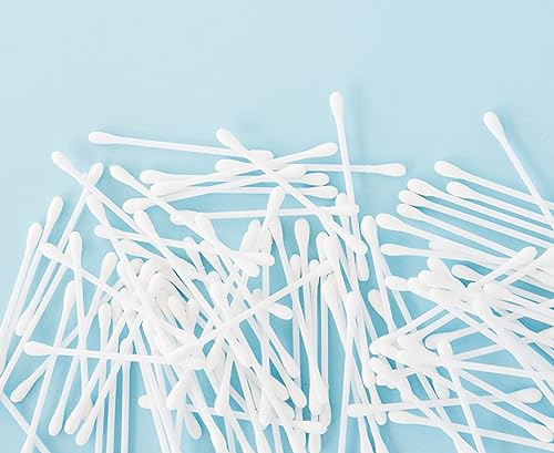 Wattestäbchen Ohrenstäbchen |Watteköpfe aus 100% Baumwolle|ohne Plastik |100% biologisch abbaubar |mit Papierschaft|100% biologisch abbaubar |Nachfüllpackung (500 Stück)