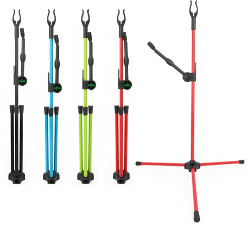 SHARROW Bogenschießen Bogenständer für Recurvebogen Tragbare Faltbare Bogen Halter Balance Bar Ständer Seitenständer Recurve Bogen Ständer Bogensport Zubehör (Rot)