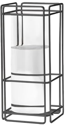 JUOPZKENN 1 Jarrón de Cristal Cuadrado, Muebles para el Hogar, Sala de Estar, Mesa de Comedor, Modelo de Habitación, Decoraciones Suaves, Arreglo Floral, Jarrón de Cristal con Soporte de Marco(#3)