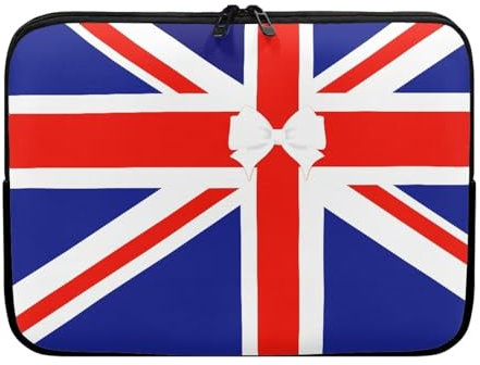 UOIMAG Laptop-Hülle mit britischer Flagge von Union Jack, schmal, 25,4 cm (10 Zoll) Tablet, Aktentasche, Tragetasche