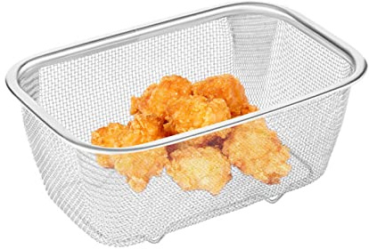 Passoire En Acier Inoxydable, Panier Rectangulaire Pour Fruits Et Légumes, Panier À Frites, Passoire À Pieds En Acier Inox, Panier De Passoire De Cuisine Pour Égoutter, Rincer, Fruits Et Légumes