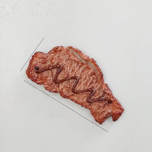 LIBERGA 2 Piezas Imanes Nevera De Comida Simulados, Imanes Grandes para Nevera De Carne, Divertida Decoración para Cocina Pizarra Blanca De Oficina