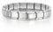 M&S Starter Bracelet Bangle Gold Rose Silver Stainless Steel 9mm Italian Link Charm Compatible With Nomination Bracelet (Silver)