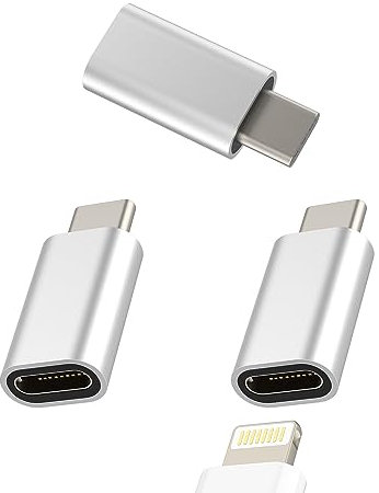 Adaptador Carga Lightning Hembra A USB C Macho (3 Pack)Cable Jack Tipo C Accesorios IPhone Adapter Para Apple Cargador Conector Conector Conector Tipo C Compatible Para Samsung Adaptadores 092-L-tp