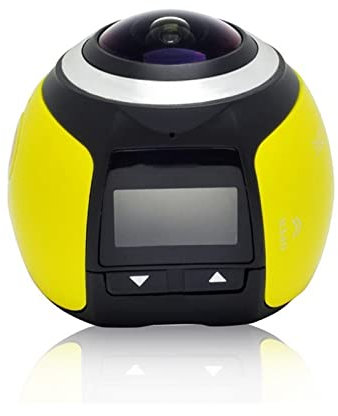 Action Camera Panoramic Sports Camera 360 Degree VR Diving Aerial Waterproof Camera DV Time Lapse (Color : Yellow Size : Small)