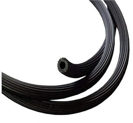 Gummidichtung für Moskitonetz, Schiebe- und Fixierer, geriffelter Gummizylinder, Ø 4,2 mm x 200 m, Schwarz, Streifen, Kordel, Dichtung für Moskitonetz, Ersatzteile und Zubehör für Moskitonetze