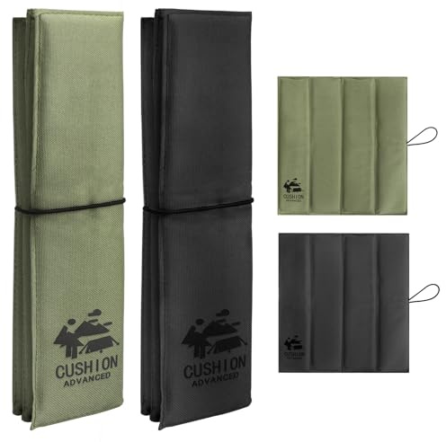 APOMOONS 2 pezzi cuscino di seduta all'aperto pieghevole per bambini e adulti, cuscino di seduta isolata impermeabile per escursioni, campeggio all'aperto (32,5x31,5 cm)