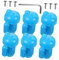 Balacoo 1 Set Trampoline Steel Pipe Column Cover Trampoline Accessories Scooter Trampoline Shade Cover Ground Anchor Trampoline Rod Protector Trampoline Accessory Pad Buckle Pp Sky-blue