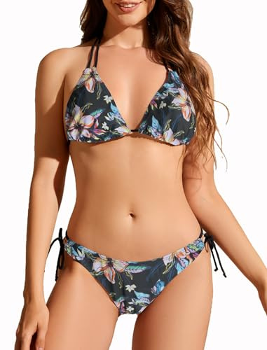 Giyaluzw Damen Bikini Set Sexy Brazilian Style, Triangel Bikinis Sport Strand Badeanzug für Frauen