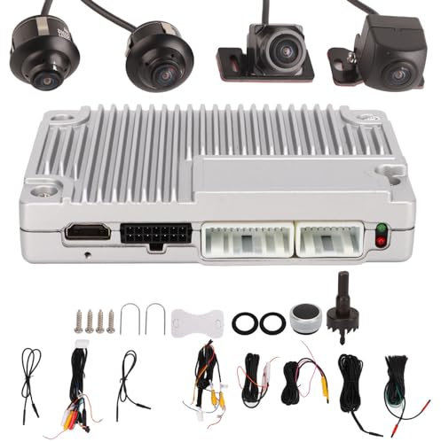 Brilluxa 360 Camera System, Car Parking Recorder, Multi View Monitoring Recorder, 4 Channel Surround View Monitor, 1080P Parking Assist System, Car DVR Backup System