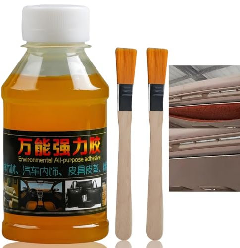 100ml Headliner Repair Glue with Brush,Headliner Adhesive,Strong Glue for Everything,Strong Fabric Adhesive,Upholstery Str/ong Fabric Adhes/ive Liquid,Car Roof Liner Repair,Bonding for All Leather