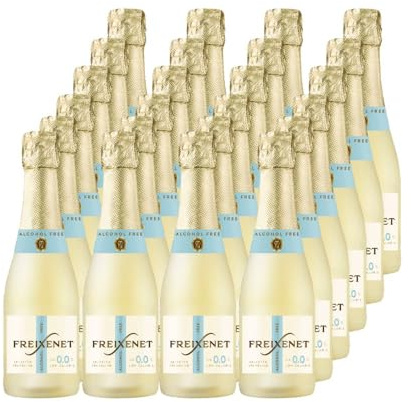 Freixenet Alkoholfrei 0,0% vol. (24 x 0,2 l) - alkoholfreie und kalorienreduzierte Alternative zu Sekt, Cava und Champagner (Low-Calorie und vegan)