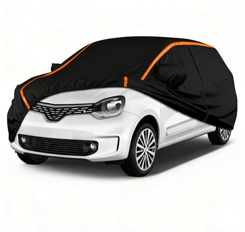Auto Abdeckplane für Renault Renault Twingo 1/Twingo 2/Twingo 3 | UV Schutz Staubdicht Winddichte, Allwetterschutz mit Reflektierenden Streifen