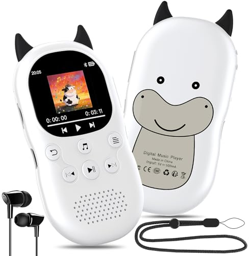 64GB MP3 Player Kinder Bluetooth 5.3 MP3-Player mit Lautsprechern UKW-Radio