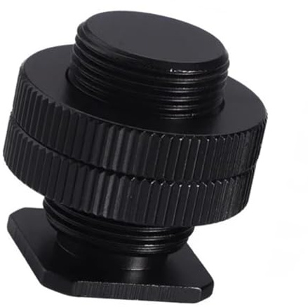 5 / 8inch to 1 / 4inch Screw Metal Shockproof Clip Hot Shoe Adapter for Camera Tripod Head Microphone Mic Mount Bracket Heavy Duty Camera Mount