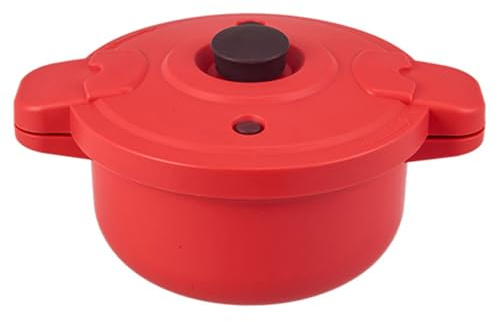 Pentola A Pressione Per Microonde, Cuociriso Per Microonde Da 2, 3 Litri Per Pasti Facili E Veloci, Pentola Sicura In PP E Silicone Con Coperchio Bloccabile Manico Resistente Al Calore, Ro