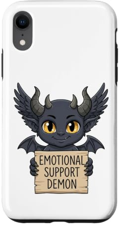 Emotional Support Demon Cute Gothic Dragon Monster Case for iPhone XR