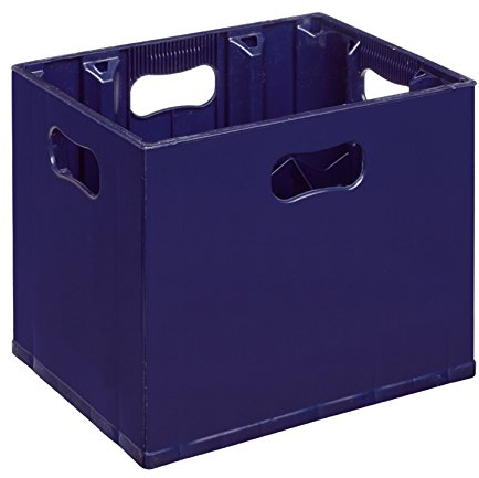 Pack of 2 x 12 Compartment 1 Litre Wine Beer Spirit Cider Bottle Plastic Stacking Glass Milk Bottle Crate - Perfect for Homebrew, Wine, Glasses, Beer, Recycling Box, Bottle Bank, Bottle Storage, Catering, Milk Crate (Set of 2)