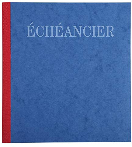 Exacompta - Réf. 960E - 1 Piqûre ECHÉANCIER - format vertical 210 x 190 mm - 80 pages - 12 onglets - couverture en carte lustrée certifiée FSC - 4 coloris aléatoires, bleu, jaune, rouge, vert